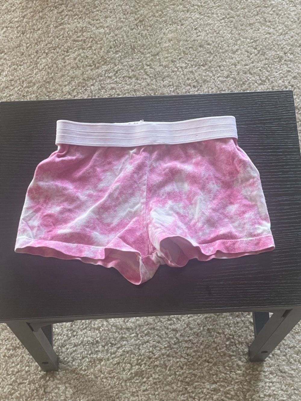 Girls’ Pink Tie-Dye Cotton Gym Short